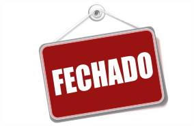 Plaquinha de Fechado